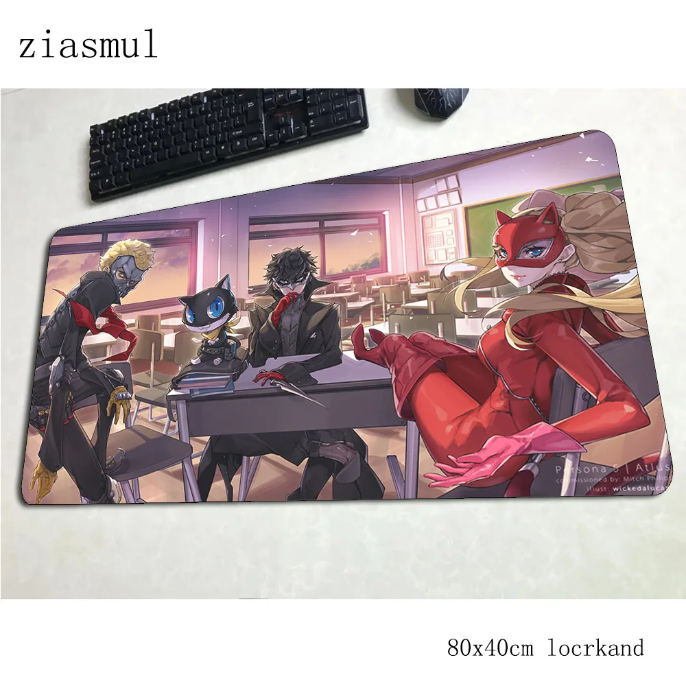 Коврик для мыши persona 5 80x40 см популярный компьютерный коврик геймпад ПК Лидер