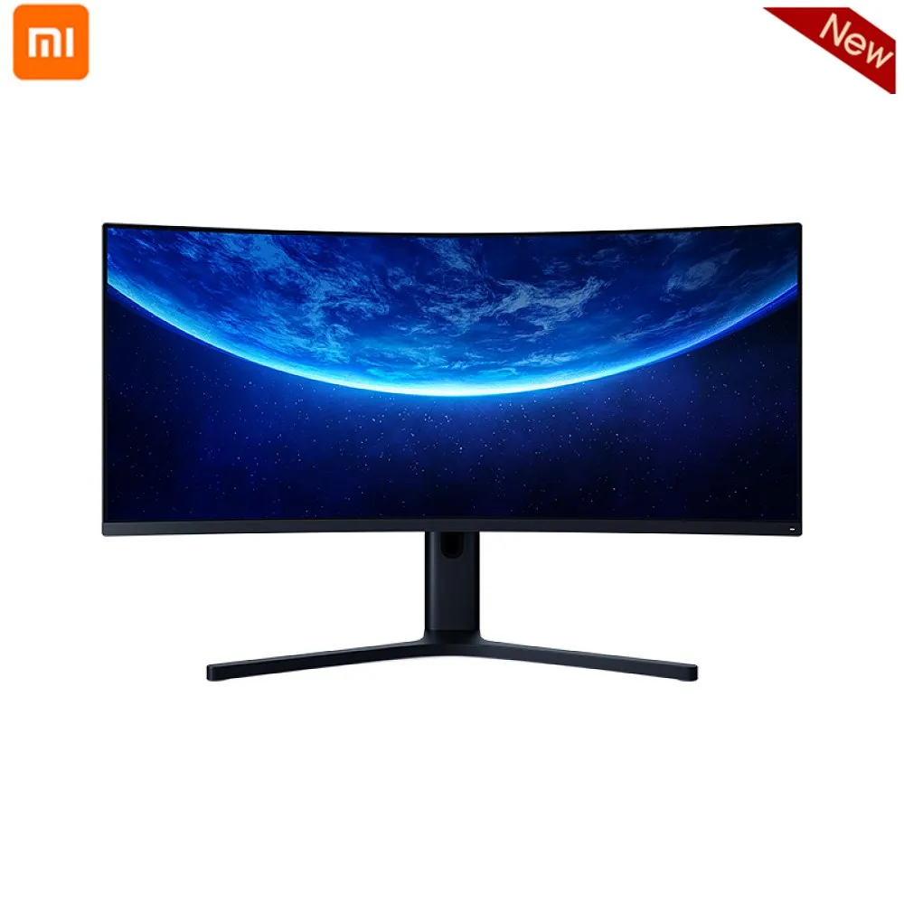 Изогнутый игровой монитор Xiaomi 34 дюйма WQHD изогнутый экран 21:9 широкий угол обзора