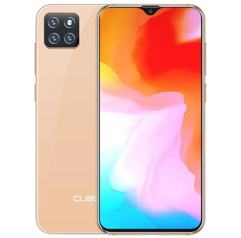Смартфон Cubot X20 Pro 6," FHD+ с функцией капли воды, режим AI, тройная камера, Android 9,0, 6 ГБ+ 128 ГБ, четыре ядра, 4000 мА/ч, для распознавания лица - Цвет: Golden