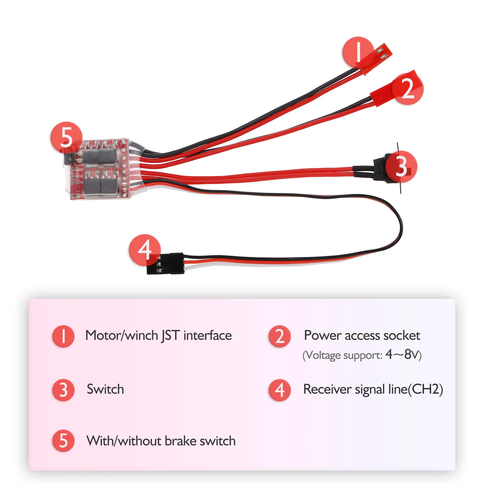 2 шт. RC автомобиль 30A ESC Матовый передний обратный тормоз двухсторонний контроллер
