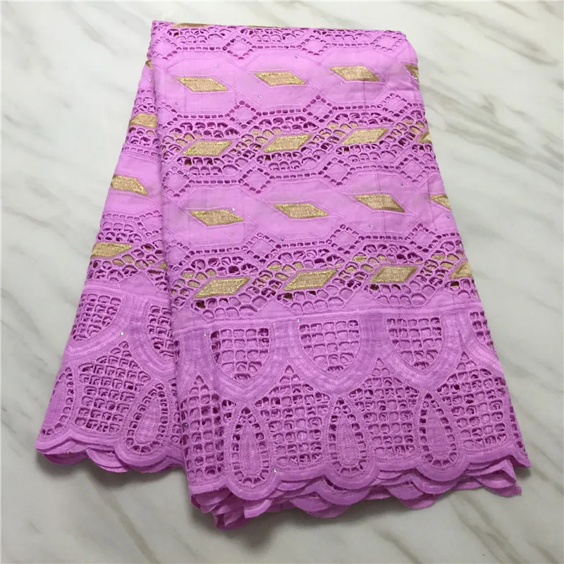 Нигерийская кружевная ткань 2021 Высококачественная Африканская Хлопковая для