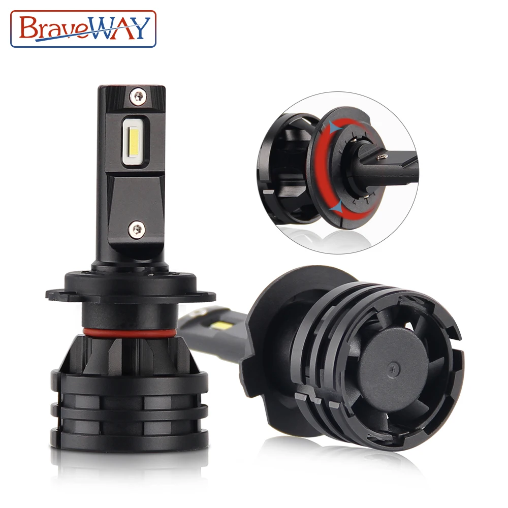 BraveWay 16000LM 6500K 12V H1 H4 H7 H11 9005 HB3 9006 HB4 светодиодный фар автомобиля лампы авто фары для