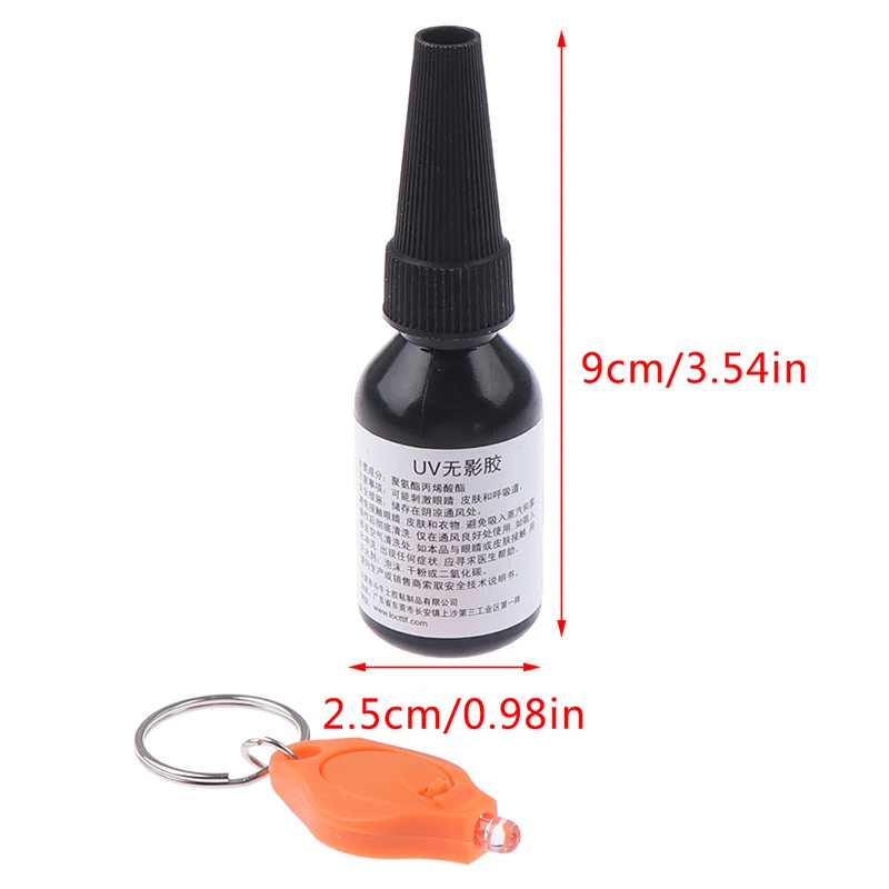 

1Pc 10ML UV Glue High Bonding Strength Curing Adhesive Transparent Crystal Glass Repair Liquid Glue With Light