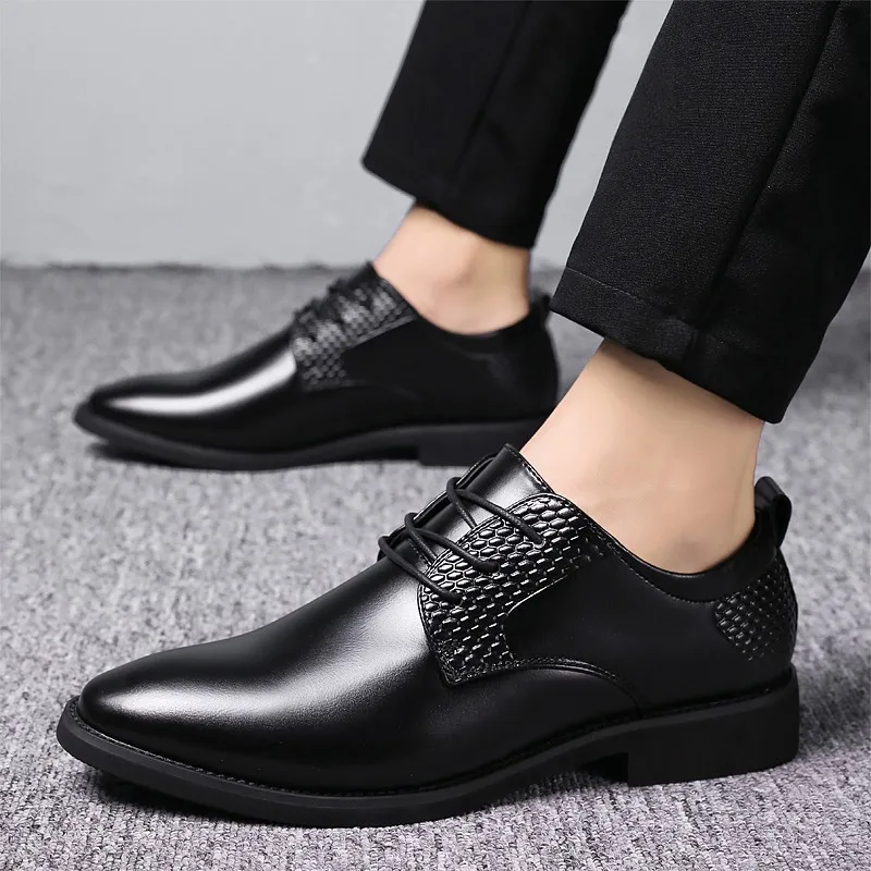

Business Leather Shoes Casual Spring Leather Shoes Soft Fashion Walking High Quality Comfortable Men Breathable Shoes %A607