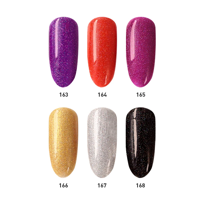 Beautilux Rainbow Гель-лак для ногтей Голографический блеск УФ-LED Nails Art Design Гели Лак