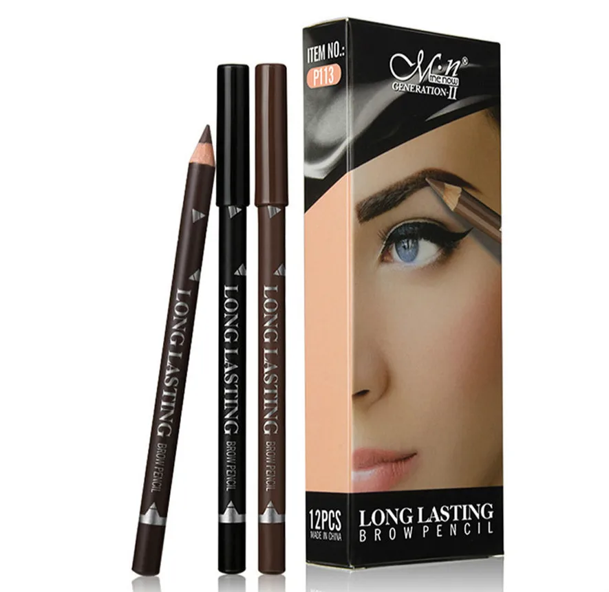 

12 Pcs/set Eyebrow Pencil Beginner Easy To Wear Long-lasting Waterproof Anti-sweat Natural Professional For Women Cosmetic