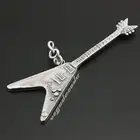 Гитара Металлическая Rock Legend Scorpion 925 пробы Серебряная Мужская Байкерская подвеска в стиле панк 8B021