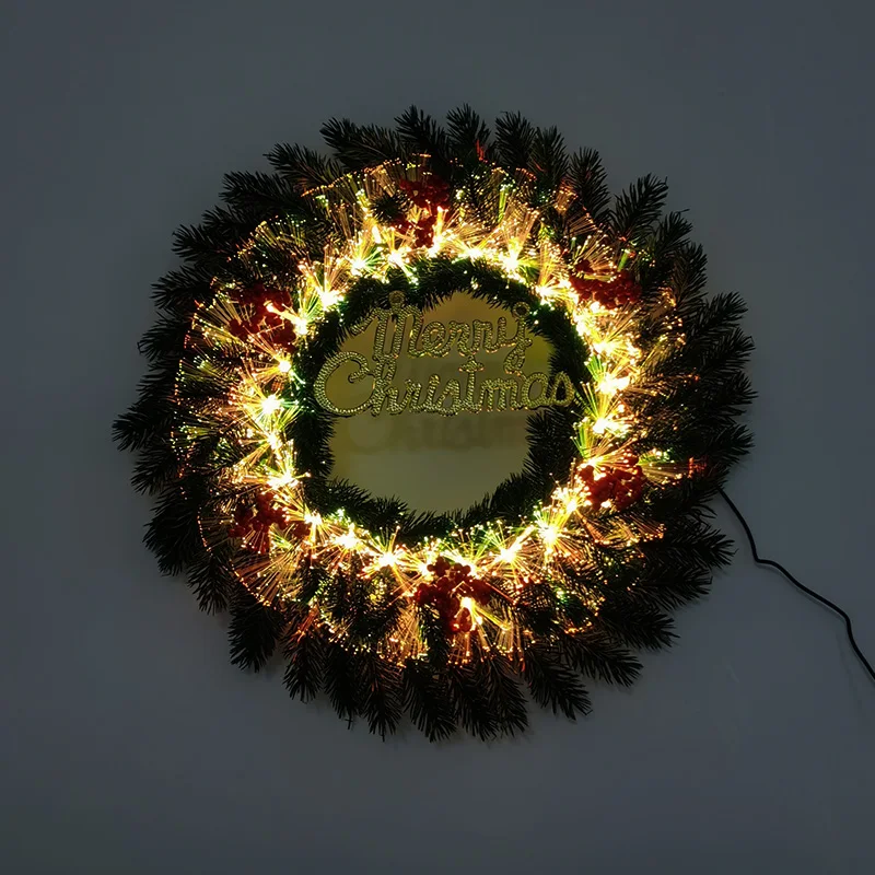 

Big Size Christmas Garland Christmas Ornament Christmas Wreath With LED Light Home Front Door Wall Window Hanging Garland