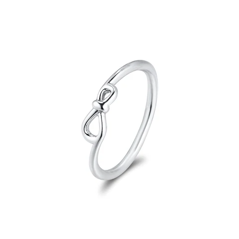 Женское Обручальное кольцо из серебра 925 пробы с узлом бесконечности