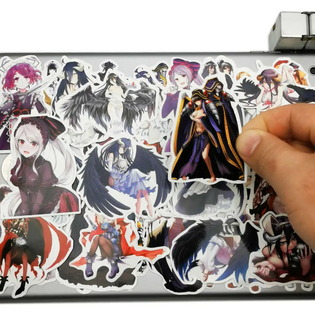 

50 шт. аниме Overlord Skull Mage Забавный легкий роман мультфильм телефон ноутбук гитара скейтборд велосипед мотоцикл автомобиль водонепроницаемые ...