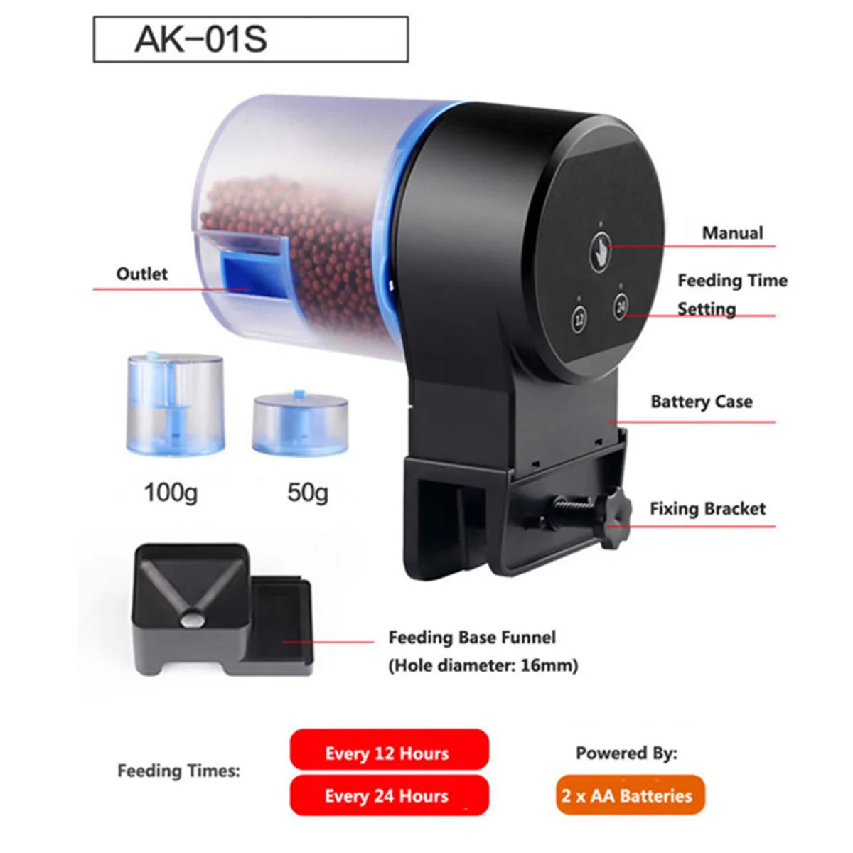 AK-01S/02 03 WI-FI автоматические электрические Пластик рыбы таймер резервуара кормушка для домашних аквариумов бак кормушка Портативный машина для автоматической подкормки рыб инструменты