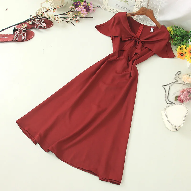 Fitaylor v-образный вырез накидка рукава милый галстук-бабочка длинное платье