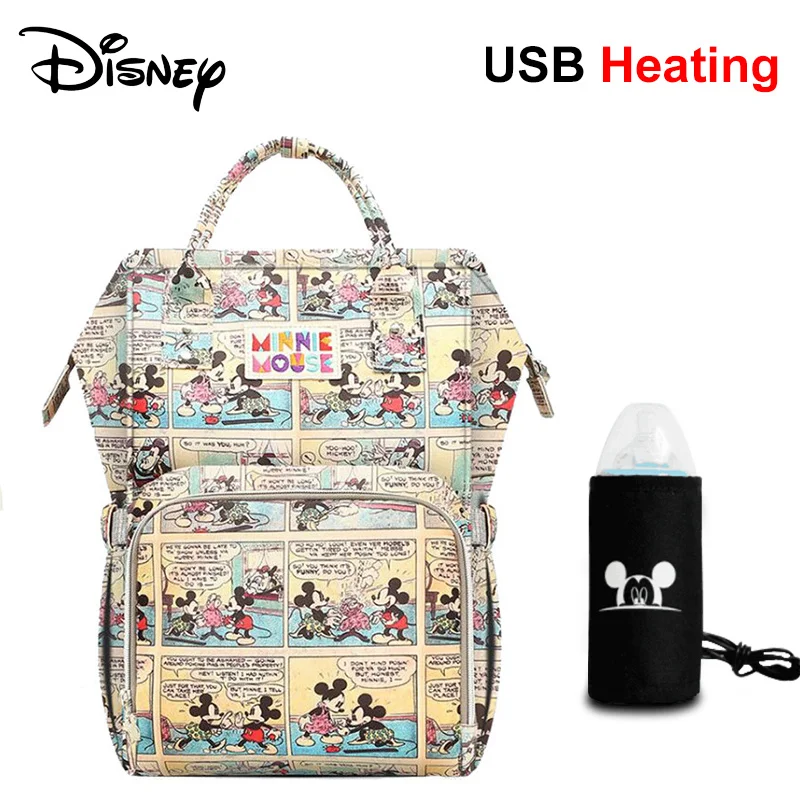 Disney большая емкость USB Водонепроницаемая сумка для подгузников Оксфорд ткань