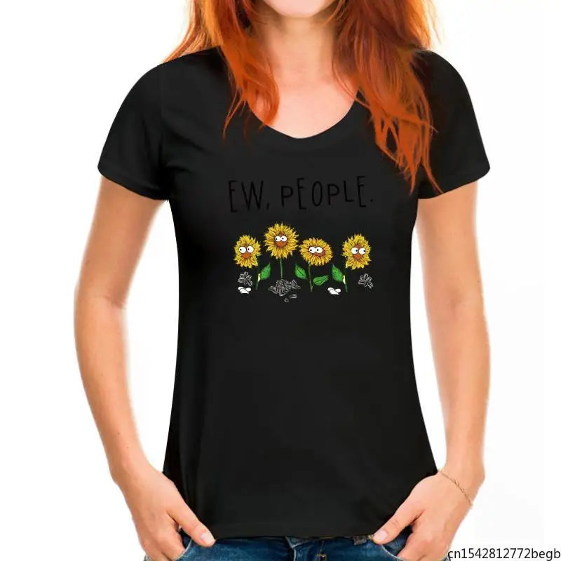 

Ew People Sunflower Print Women's T Shirt