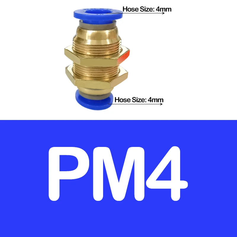 

10 шт./партия PM4 PM6 PM8 PM10 PM12 быстроразъемный перегородка прямые пневматические фитинги