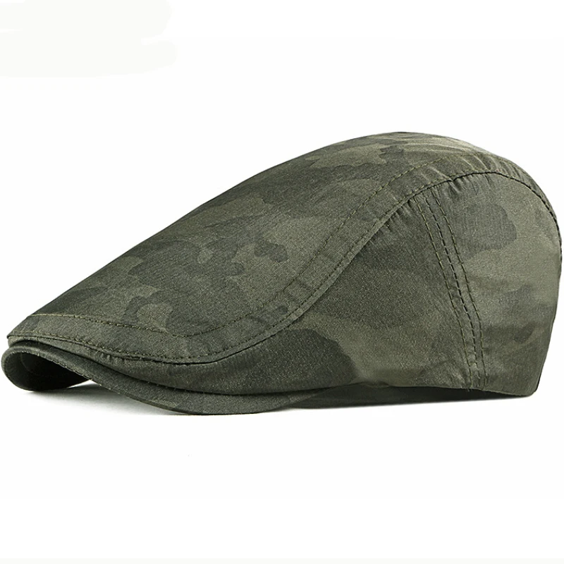 MZ2473 Berets Summer Cap Hat Men Women Beret Cap Vintage Camouflage Adjustable Beret Hat Male Female Retro Ivy Newsboy Flat Cap