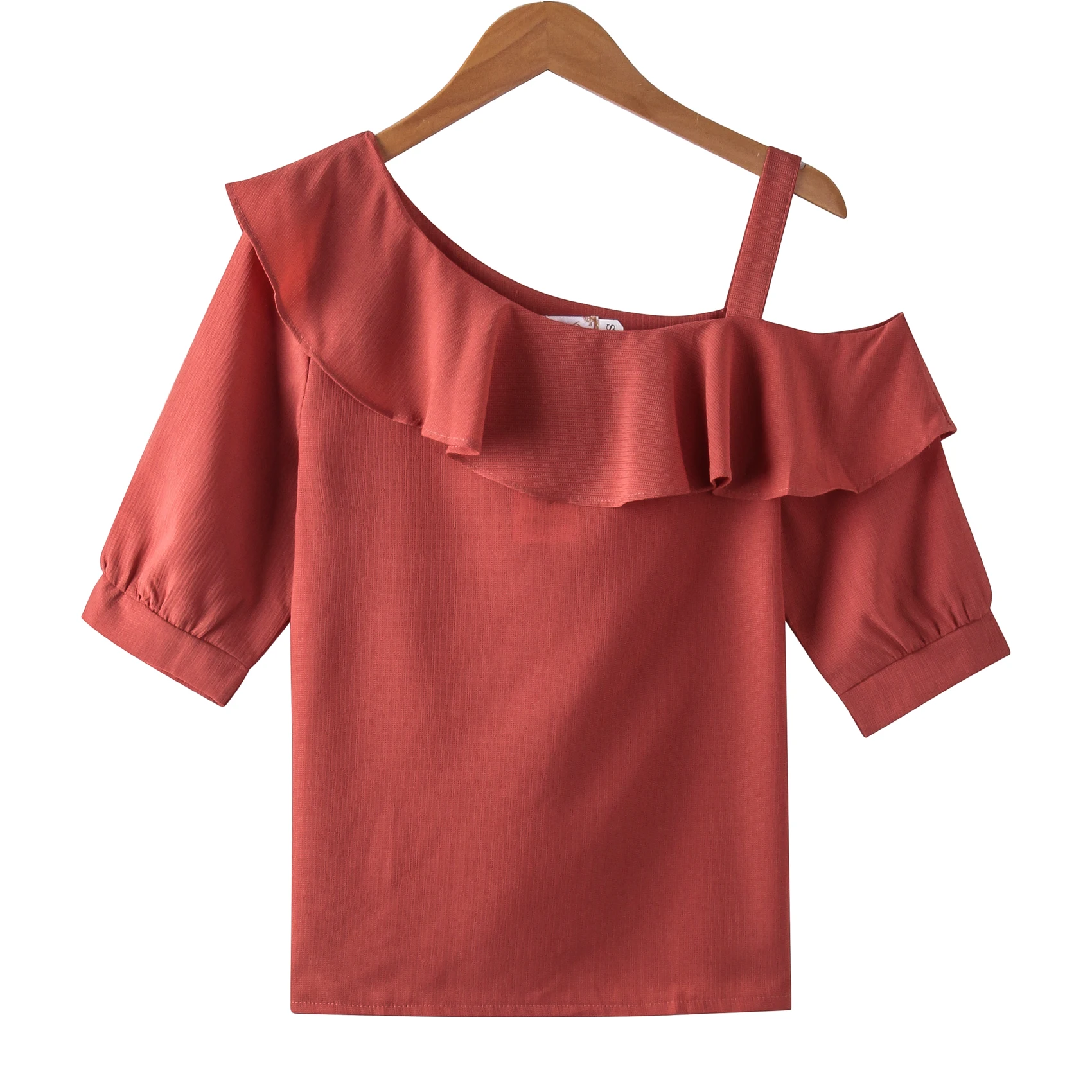 Fashion Women White Blouse Elegant Chic Ruffle Short Sleeve Designer Shirts Female Summer Tops Blusas Femininas |
