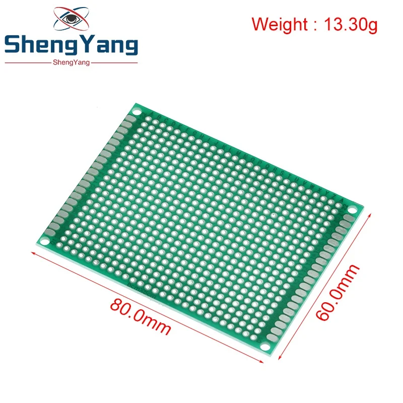 1 шт. в партии 6*8 6X8cm двойная сторона Прототип pcb Универсальный макет печатной