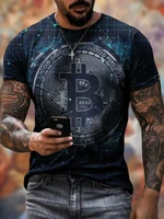 bitcoin mens short sleeve casual t shirt fashion bitcoin printed shirt popular quick drying new arrival 2021