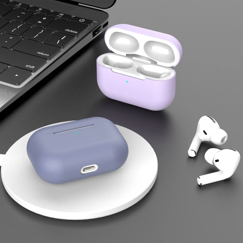 Liquid Soft Slicone Case For Apple Airpods 3 2 1 Pro Wireless Bluetooth Earphone Protection Cover Air Pods Charging Coque | Электроника