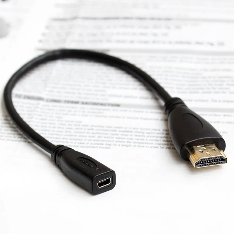 Удобный Micro HDMI Женский к Мужской адаптер кабель конвертер для планшета сотового