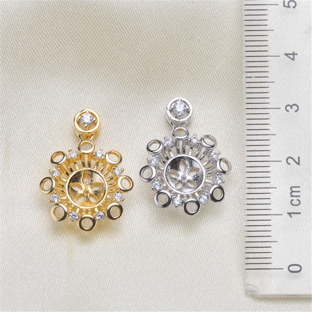 Уникальный дизайн 925 Серебряный кулон компонент фурнитура набор женские части