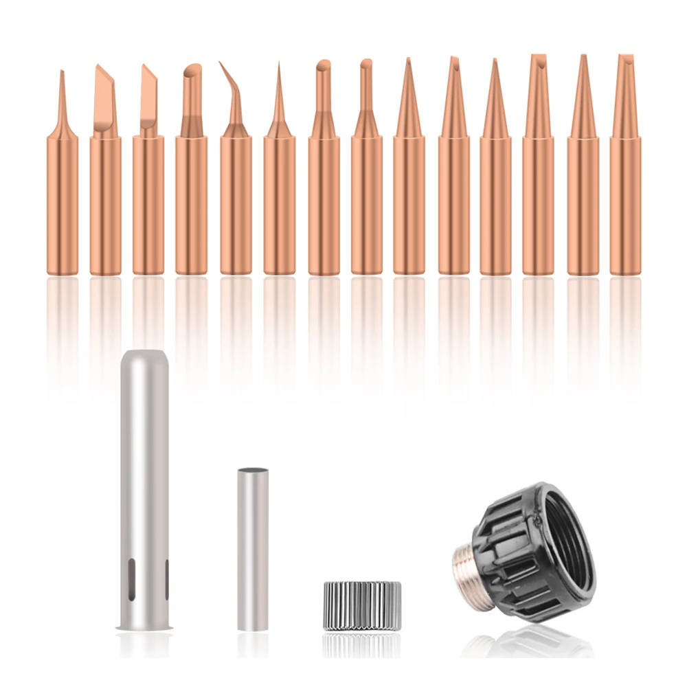 Dusco.E 10 шт./партия паяльник из чистой меди для 900 м 937938, 8586, 852D Hakko 936 паяльная станция ПАЯЛЬНЫЕ НАКОНЕЧНИКИ