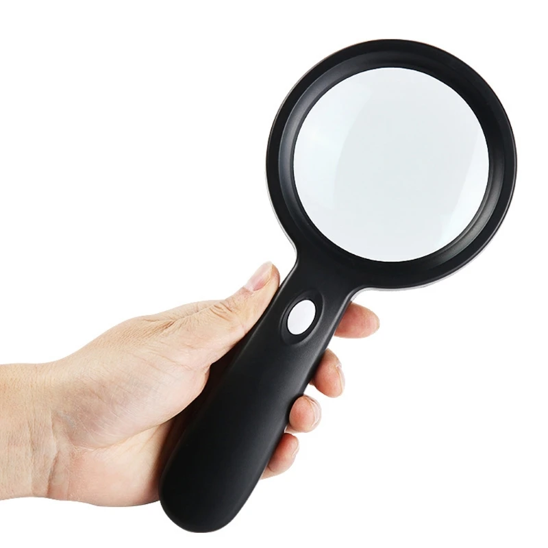 

Lighted Magnifying Glass-10X Hand held Large Reading Magnifying Glasses with 12 LED Illuminated Light for Seniors Repair
