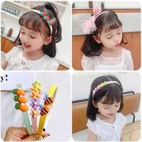 235 pcsset lace flower lattice stripes printing bow hair hoop hairbands girls lovely ears headbands kids hair accessories