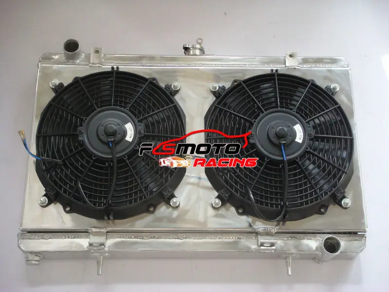 

52mm Aluminum Radiator + Shroud + Fan Cooling For Nissan silvia S13 SR20DET 1989-1994 90 91 92 93 MT Manual