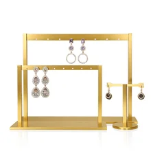 Hot Selling Door-shaped Metal Gold Earrings Props Jewelry Display Bracelets Necklace Jewelry Shooting Stand Display Racks
