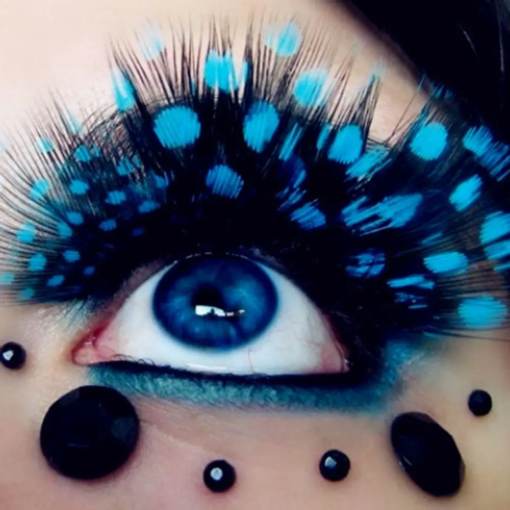 1Pair Creativity Fake eyelashes Drama stage makeup Feather Eyelash Women Beauty Eye Makeup Tools Extension | Красота и здоровье