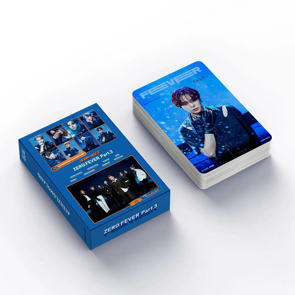 

54 шт./компл. Kpop ATEEZ Lomo Cards новый альбом Zero: Fever часть 3 фотокарты для поклонников подарочные высококачественные HD K-pop карты