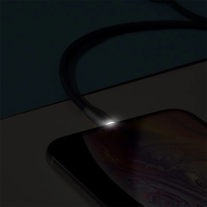 USB кабель Baseus для iPhone 11 Pro XS Max XR Xs 8 7 6 6s Plus SE 5s 2.4A индикатор быстрой зарядки шнур