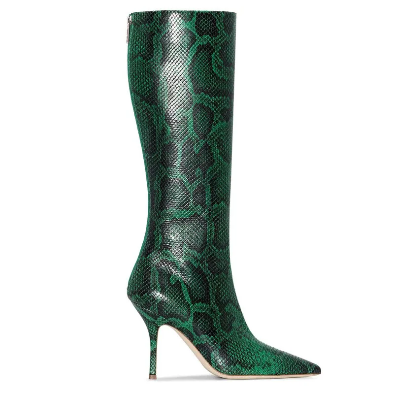 Pointed Thin Heel Boots Women's High Tube Below the Knee Sleeve a High-heeled Fashion Boot