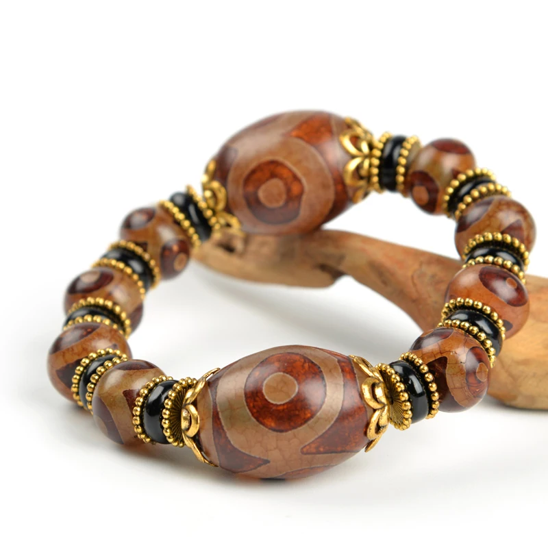 Tibetan Style Buddhist Prayer Beaded Bracelet Carve Tianzhu Beads Mala Rosary Bangle Jade Jewelry | Украшения и аксессуары