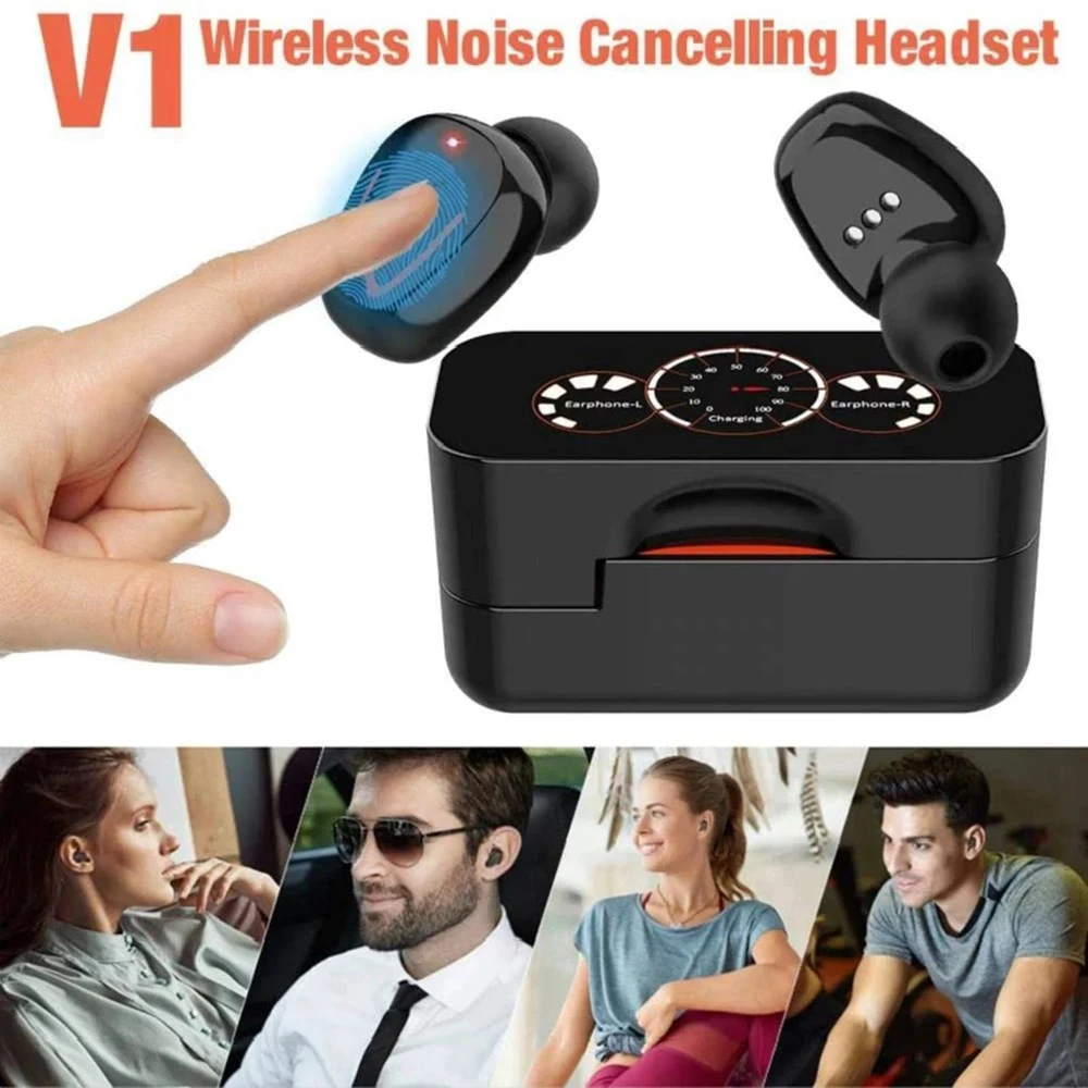 

Mini TWS Sports Wireless Bluetooth Headset Built in Microphone Charging Case Support Apple Siri Support Comfortable To Wear