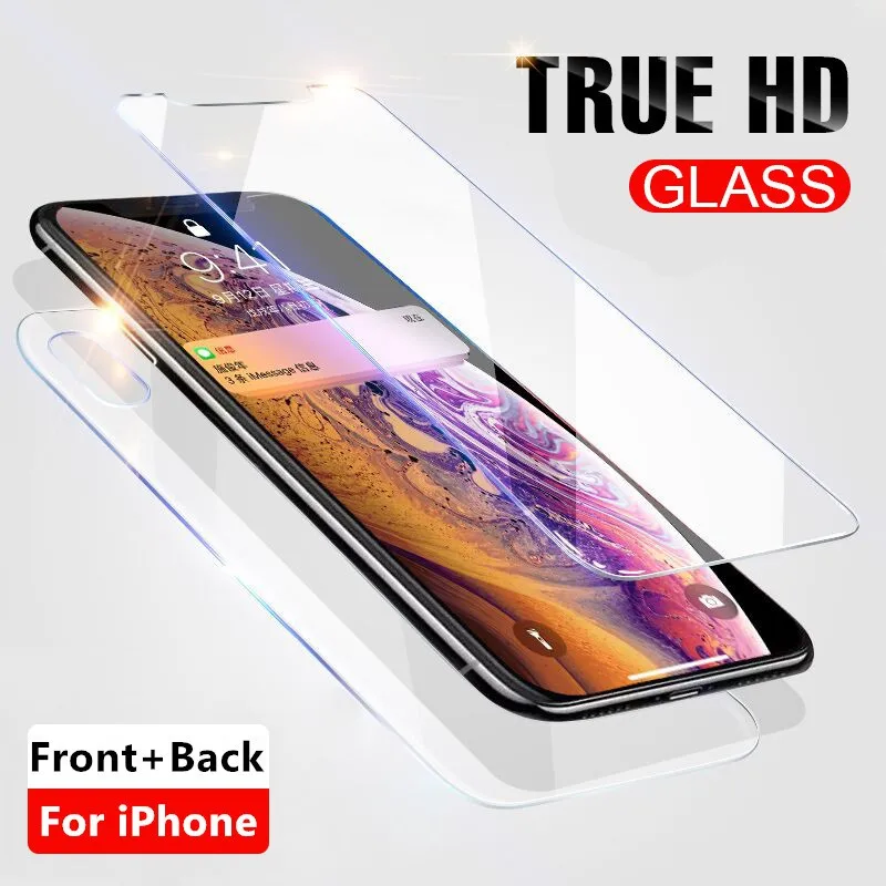 Наклейка на переднее и заднее стекло для Apple Iphone 11 12 Pro Xs Max 7 8 Plus X Xr Защитная пленка