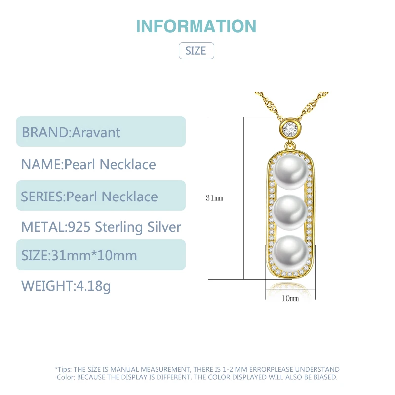 

Genuine Natural Freshwater Pendant Necklaces For Women 925 Sterling Silver Square Chain Necklace With Multi Pearls Jewelry