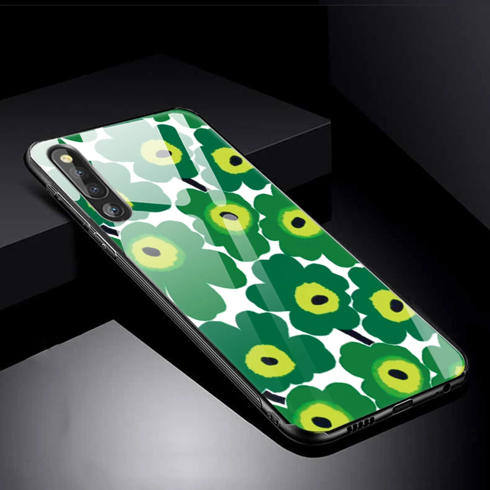 Цветочный простой стиль iphone xr xsmax 6/7/8 plus стеклянный чехол для телефона полная
