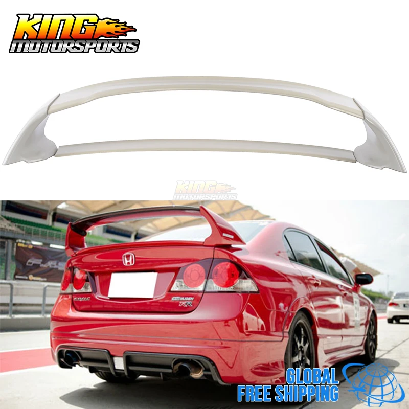 Подходит для 06-11 Honda Civic 4 Двери Седан Mugen спойлер заднего багажника крыла ABS 06 07 08 09