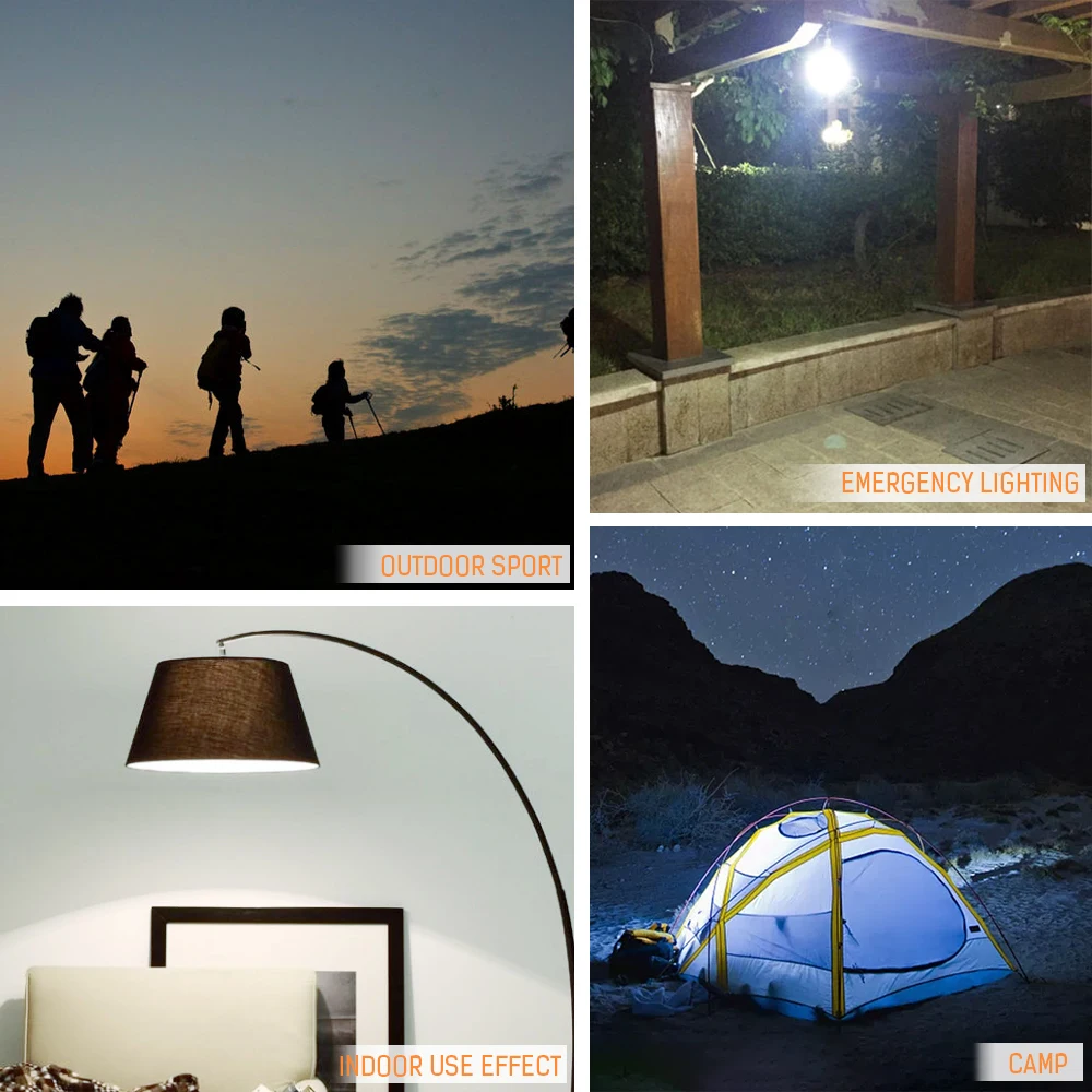 

7W E27 Solar Bulb Waterproof Camping Light Hanging Portable Lantern Solar Lighting Night Market Tent Light Bulb Emergency Bulb