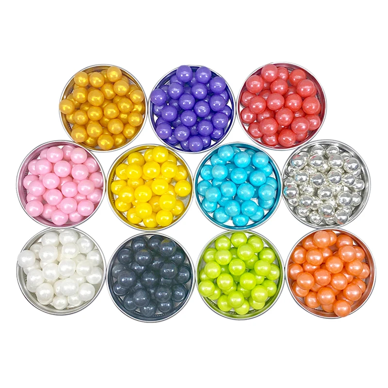 10mm/15g Colorful Beads Edible Pearl Sugar Ball Fondant Sprinkles Cake Baking Silicone Chocolate Decoration Gold Powder | Дом и сад