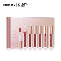 colorkey hellokitty 6pcs mini lip gloss set moisturizing liquid lipstick waterproof long lasting matte lip tint makeup gift