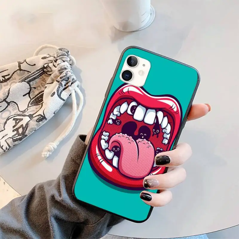 

cute Wisdom Teeth Tooth Phone Case for iPhone 11 12 pro XS MAX 8 7 6 6S Plus X 5S SE 2020 XR mini