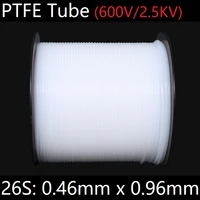 5m 26s 0 46mm x 0 96mm ptfe tube t eflon insulated rigid capillary f4 pipe high temperature resistant transmit hose 600v white