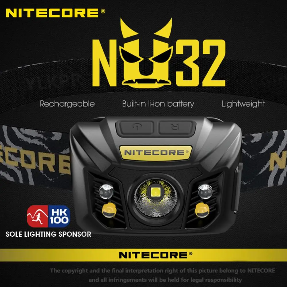 100% Оригинальный Nitecore NU32 CREE XP G3 S3 светодиодный 550 люмен высокопроизводительный
