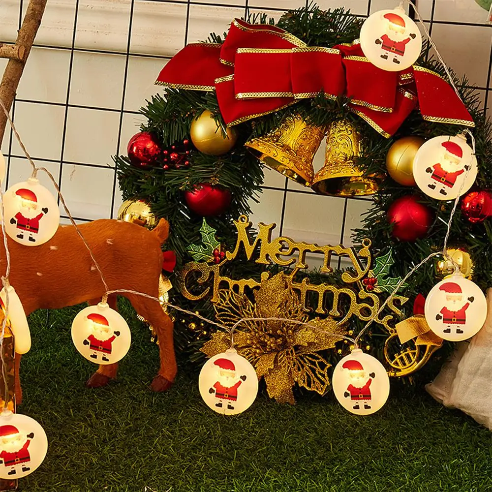 

10led Christmas String Santa String Light Fairy Light String Yard Wedding Party Garden Romantic Durable Super Bright