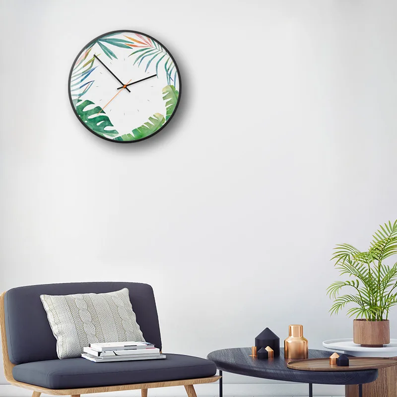 Зеленые настенные часы в скандинавском стиле креативные Современные Простые