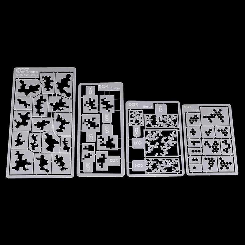 

Gundam Military Model General Forest Camouflage Stencil Chariot Armor Design Leakage Spray Board Plates Hobby Models Tools